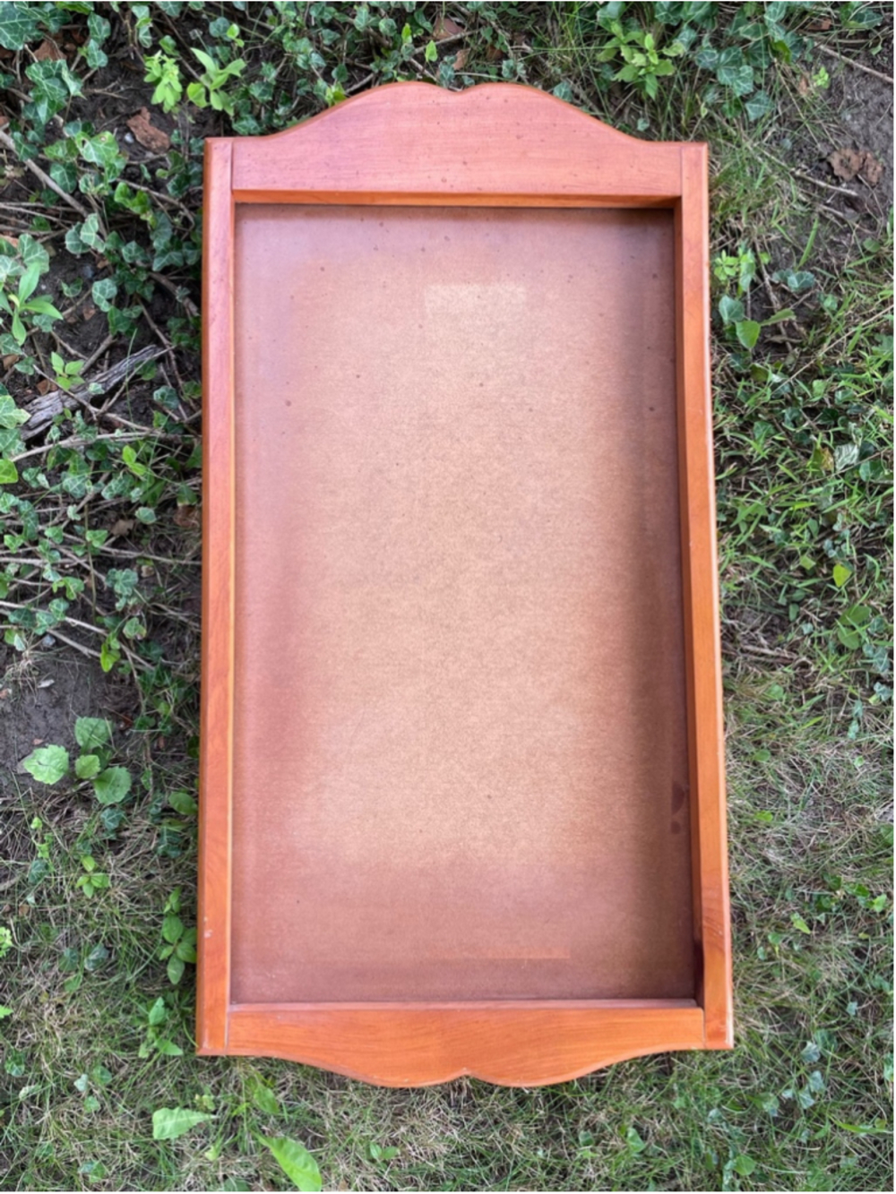 Vintage Handmade Wooden Calendar Holder Brown